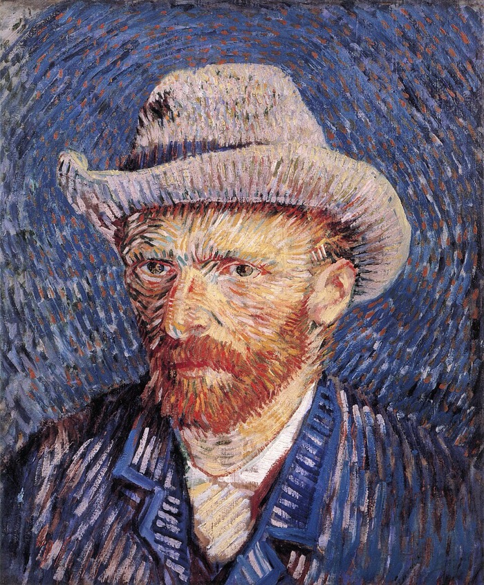 Self-Portrait with Grey Felt Hat by Vincent van Gogh, 1887
